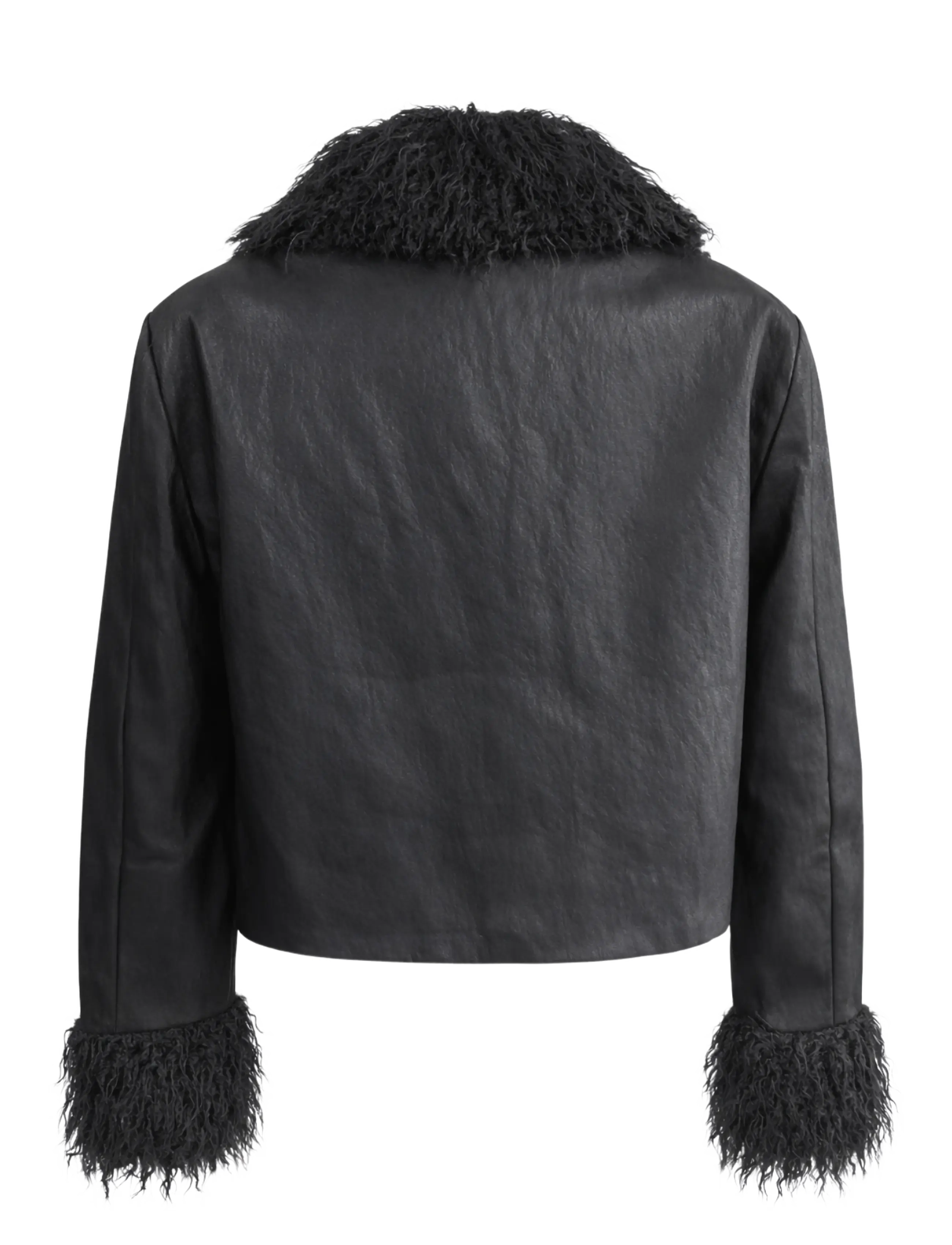 Lollys Laundry - TracyLL Jacket LS - fuskpäls - black - 2
