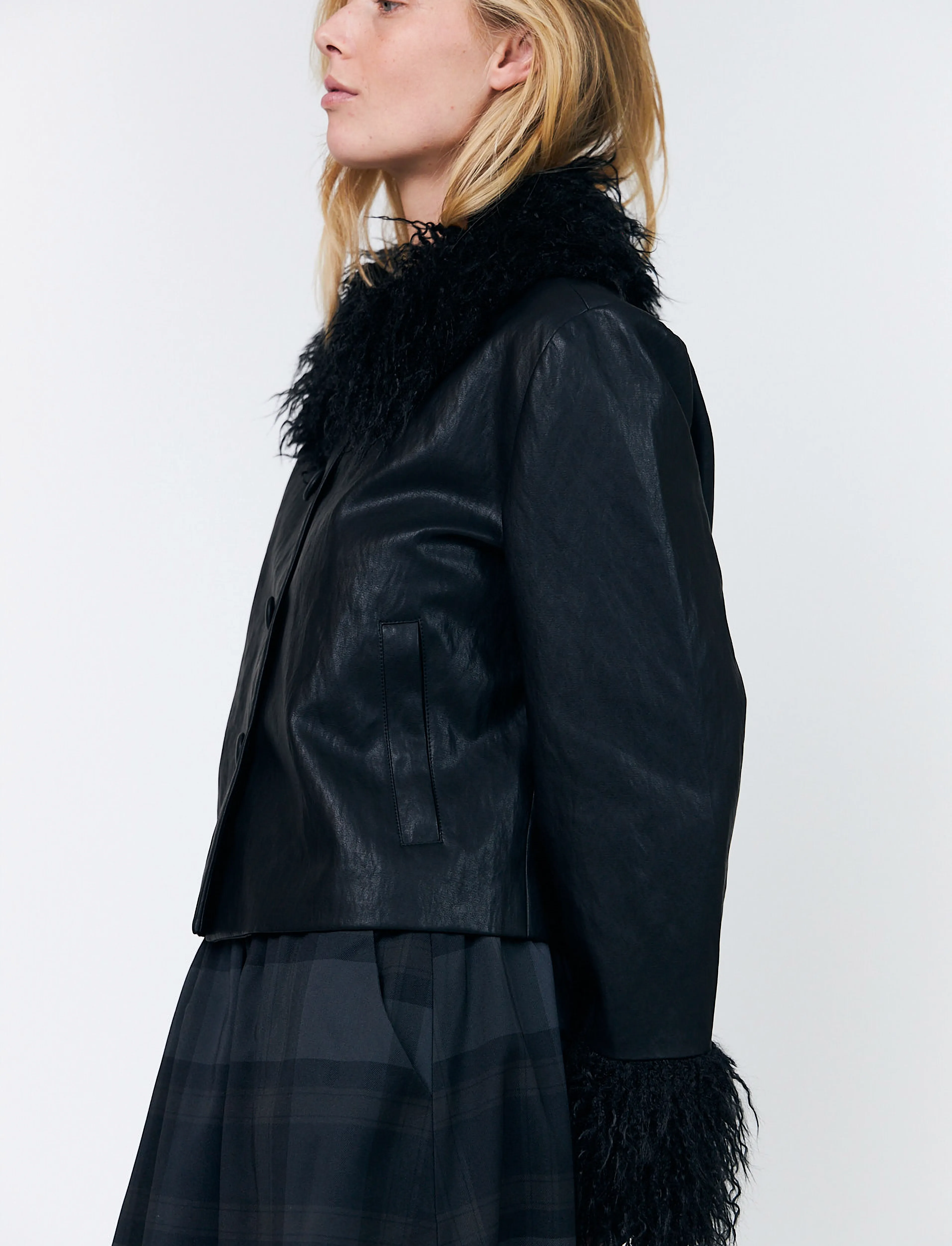 Lollys Laundry - TracyLL Jacket LS - fuskpäls - black - 3