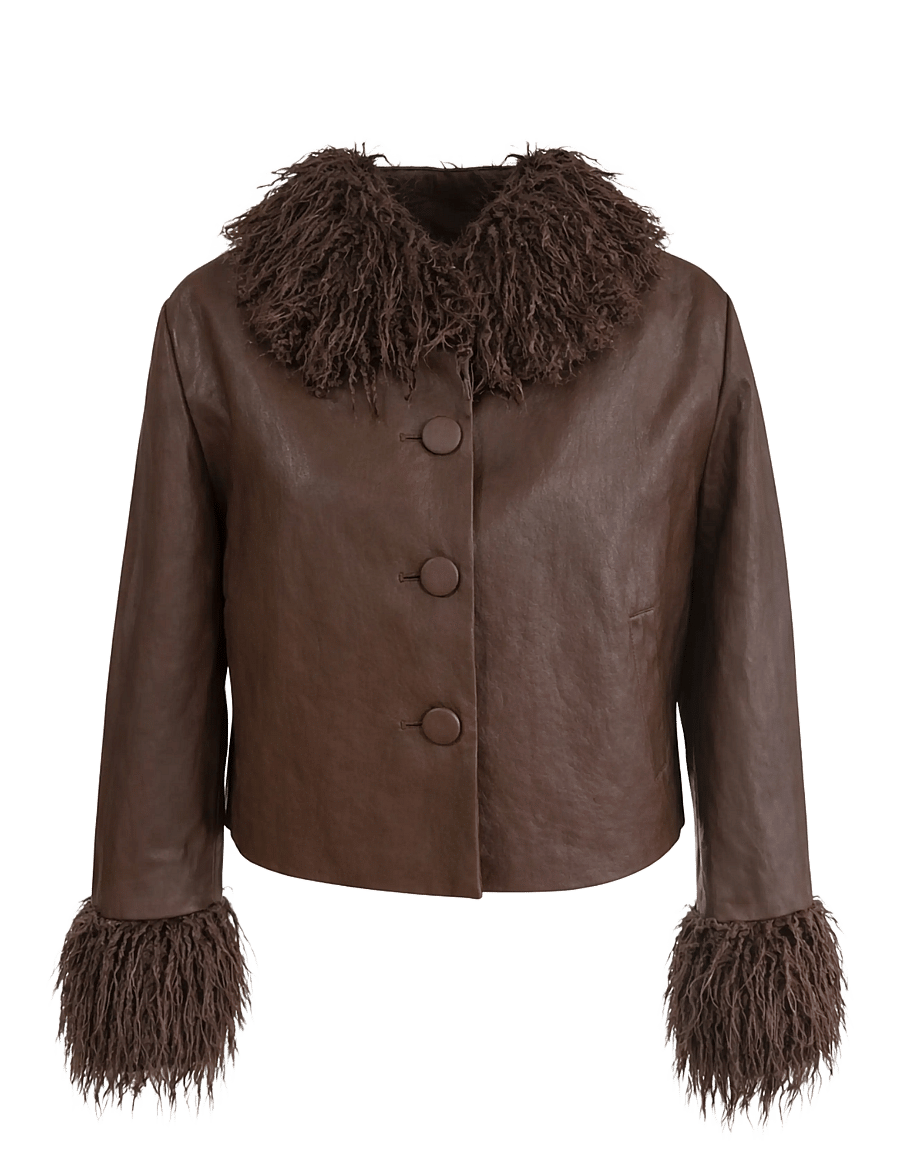 Lollys Laundry - TracyLL Jacket LS - fuskpäls - brown - 1