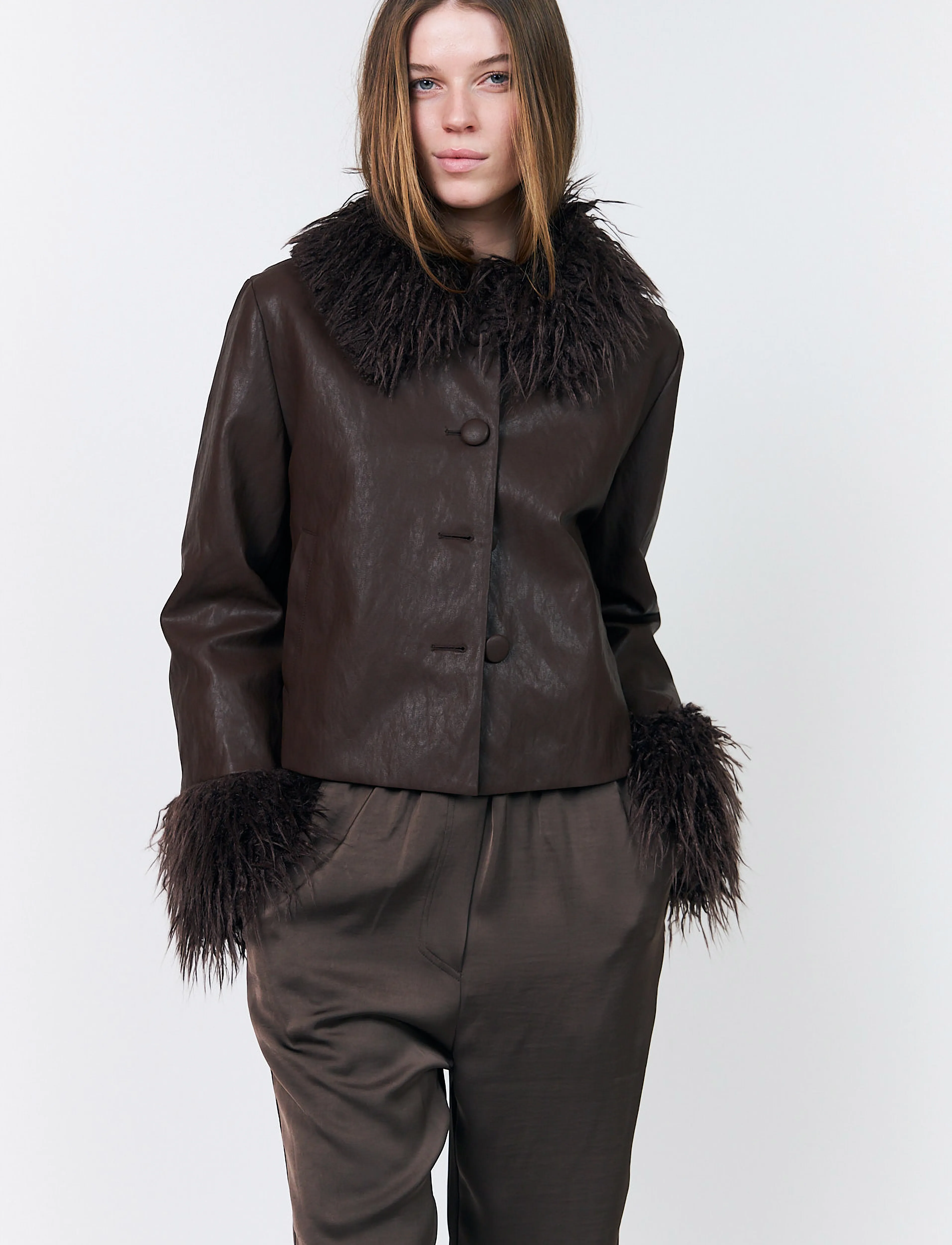 Lollys Laundry TracyLL Jacket LS - Lollys Laundry - BROWN / brown