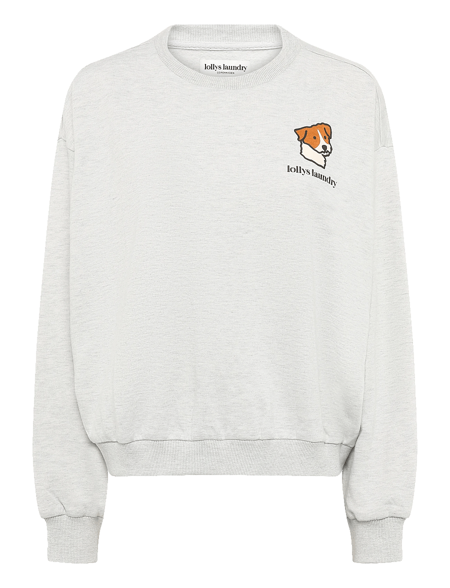 Lollys Laundry - SydneyLL Dog Sweatshirt LS - sweatshirts - light grey melange - 1