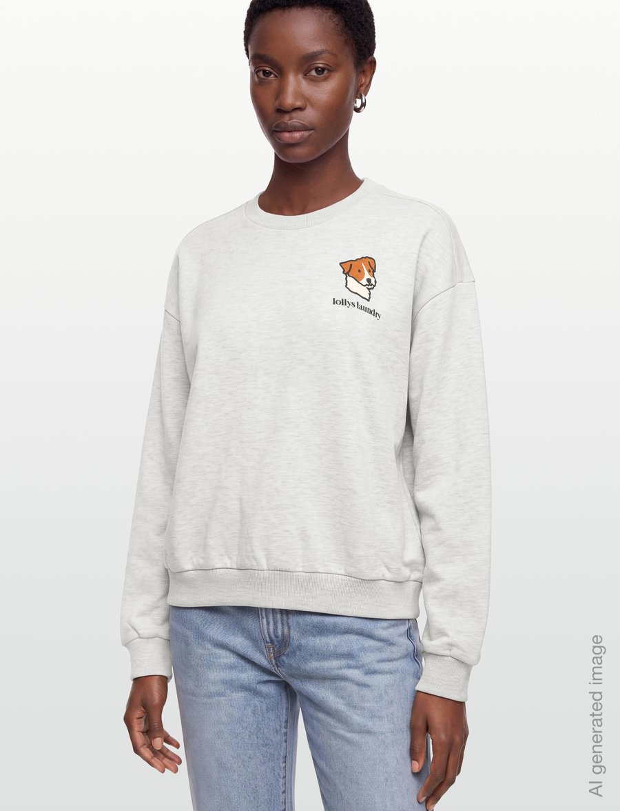 Lollys Laundry - SydneyLL Dog Sweatshirt LS - sweatshirts - light grey melange - 3