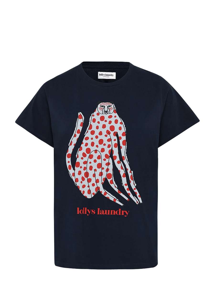 Lollys Laundry - RomaLL Cat T-Shirt - t-shirts - dark blue - 0
