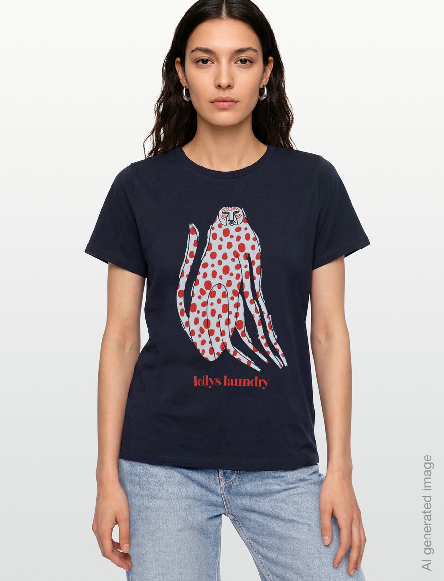 Lollys Laundry - RomaLL Cat T-Shirt - t-särgid - dark blue - 3