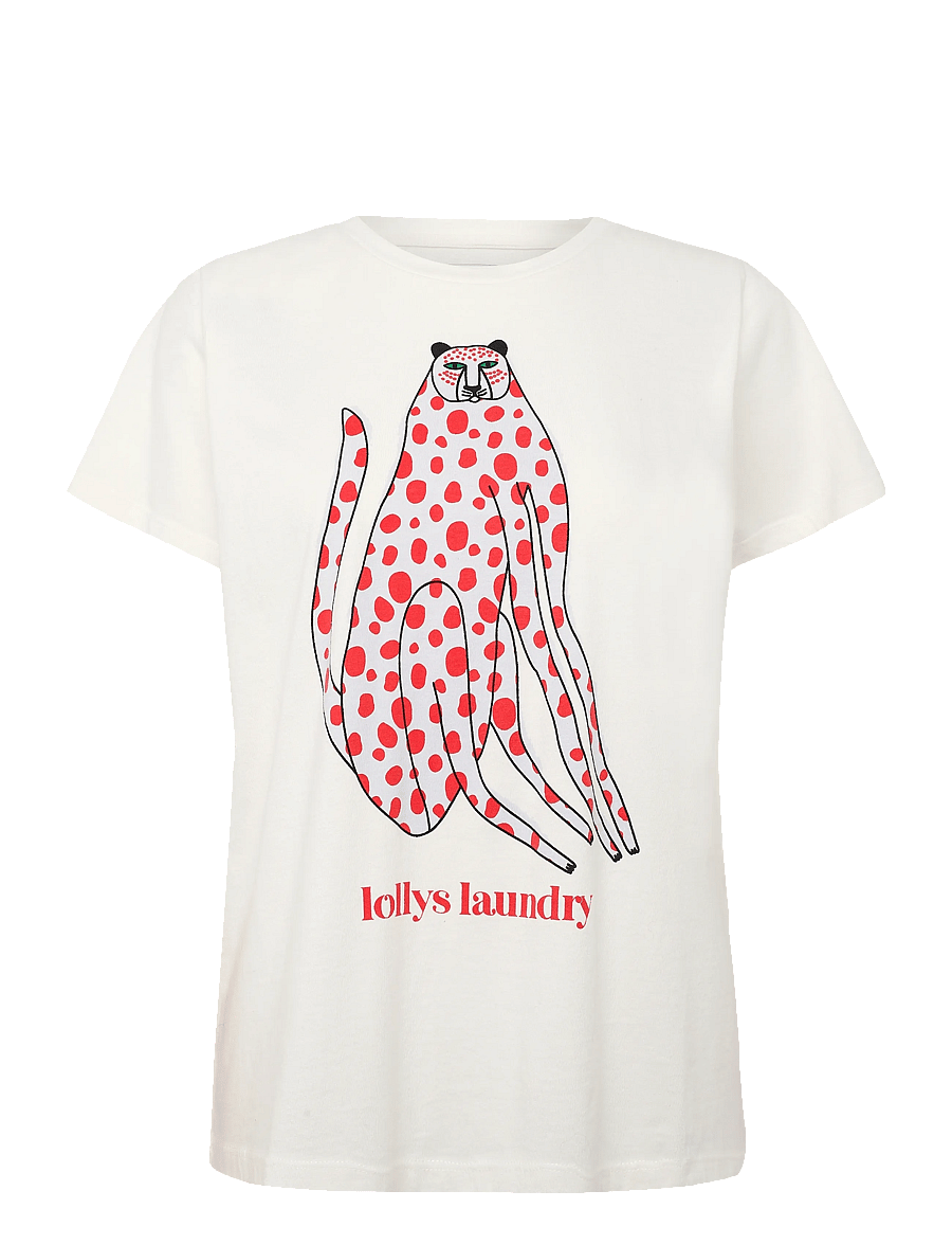 Lollys Laundry - RomaLL Cat T-Shirt - t-särgid - white - 1