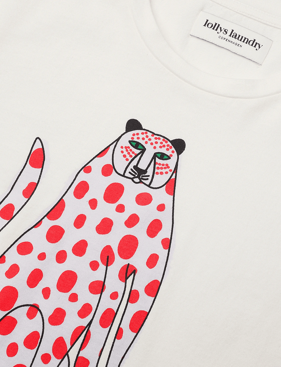 Lollys Laundry - RomaLL Cat T-Shirt - t-särgid - white - 5