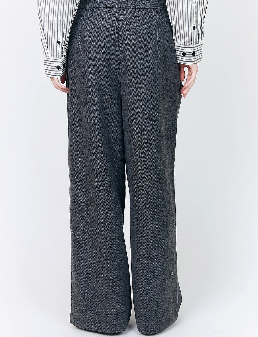 Lollys Laundry - ZolaLL Pants - poolpikad püksid - dark grey melange - 4