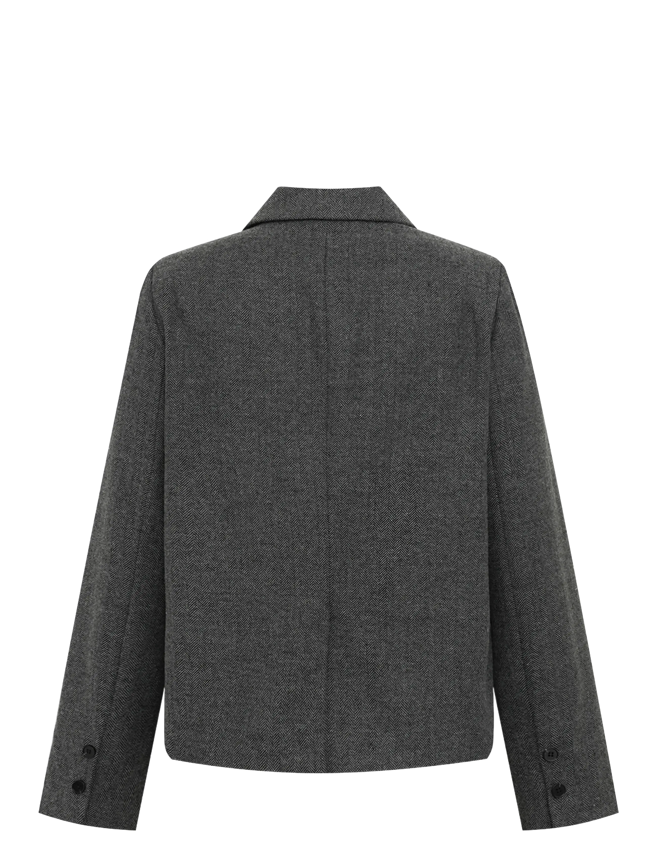 Lollys Laundry - AntonellaLL Short Blazer - korta kavajer - dark grey melange - 2