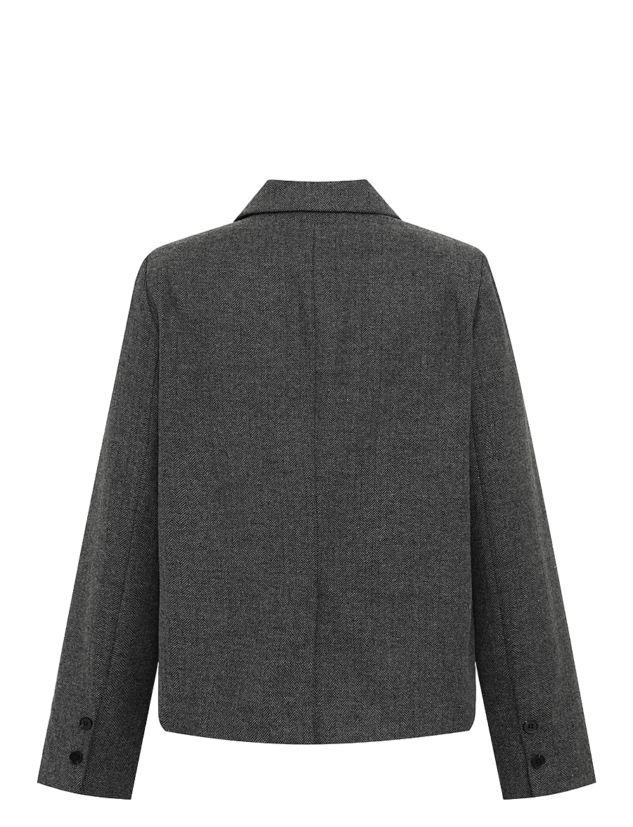 Lollys Laundry - AntonellaLL Short Blazer - korta kavajer - dark grey melange - 2
