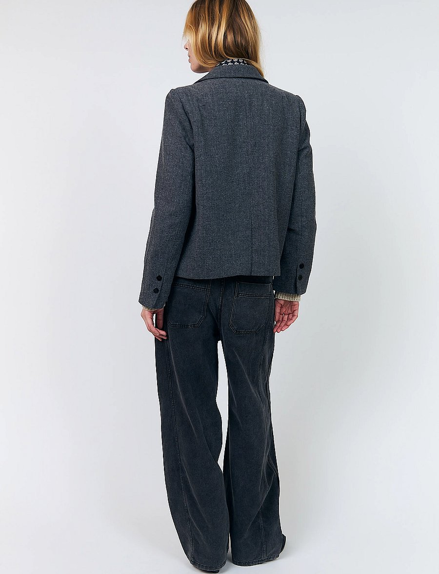 Lollys Laundry - AntonellaLL Short Blazer - korta kavajer - dark grey melange - 3