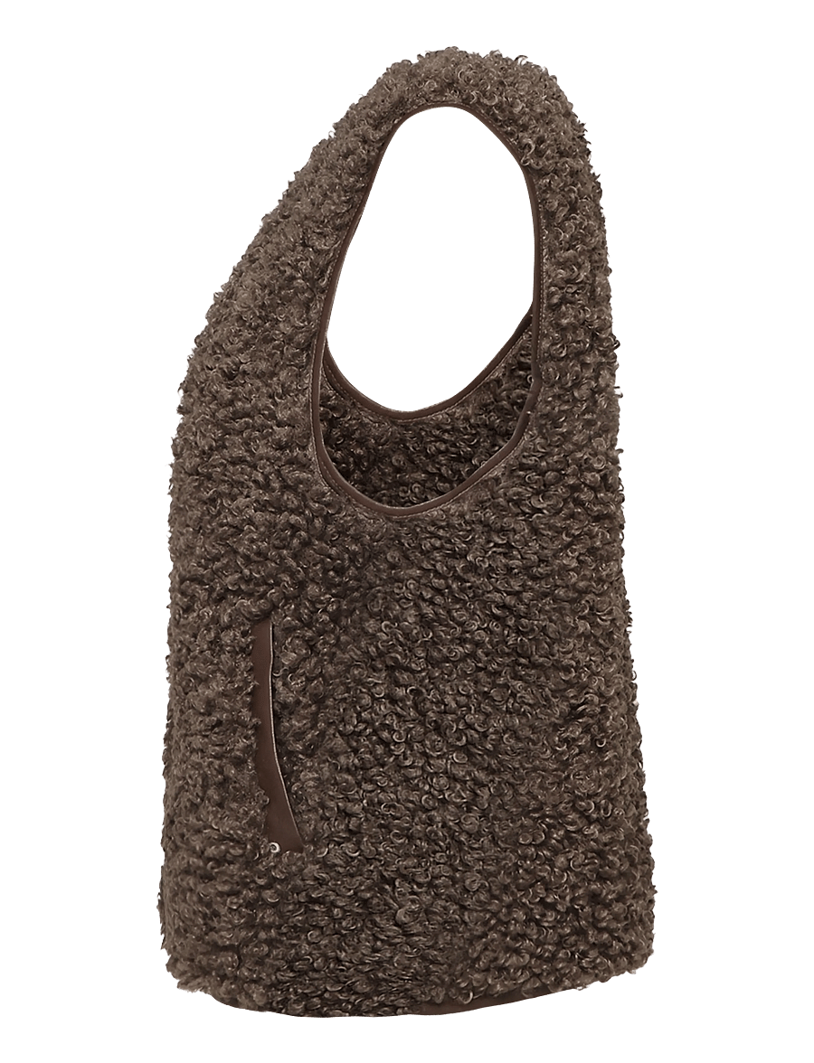 Lollys Laundry - VadaLL Vest SL - fleece- och teddyvästar - dark mokka - 3
