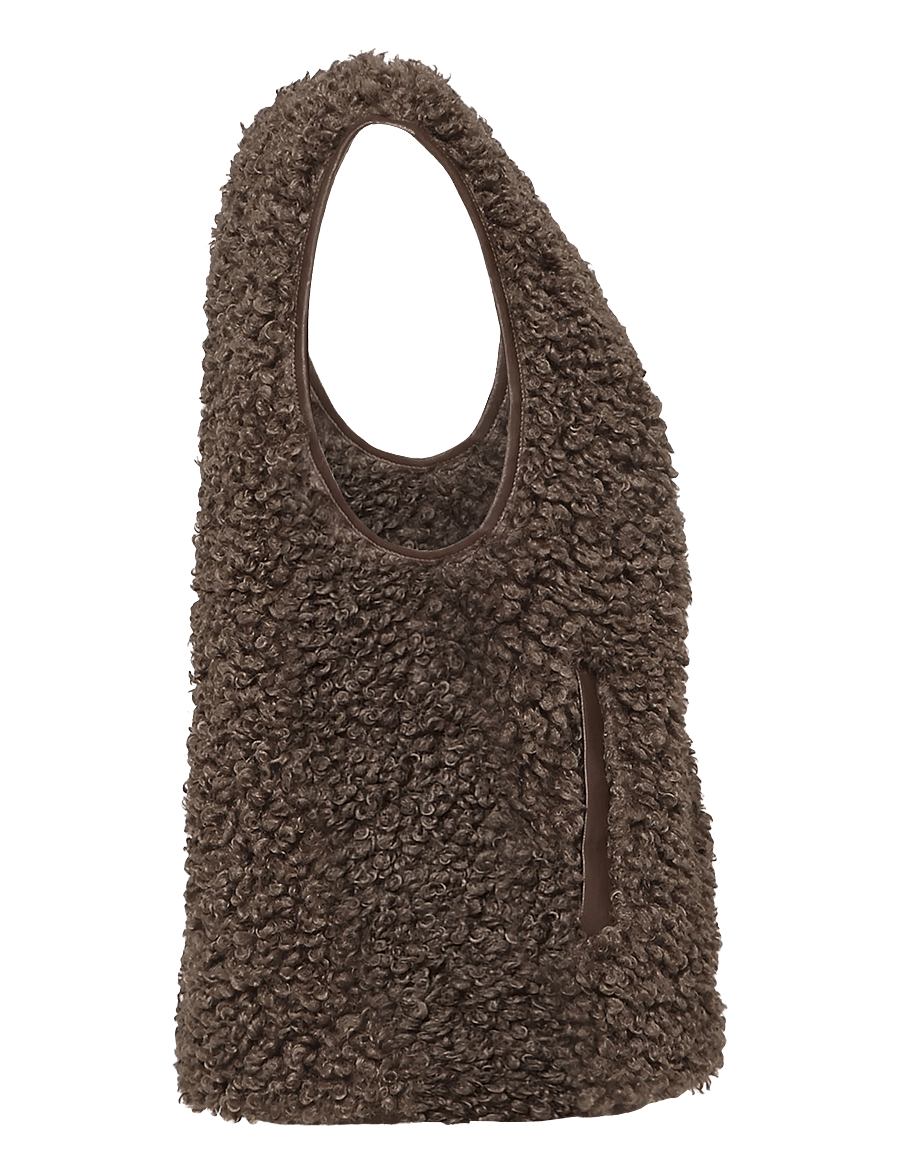 Lollys Laundry - VadaLL Vest SL - fleece- och teddyvästar - dark mokka - 4