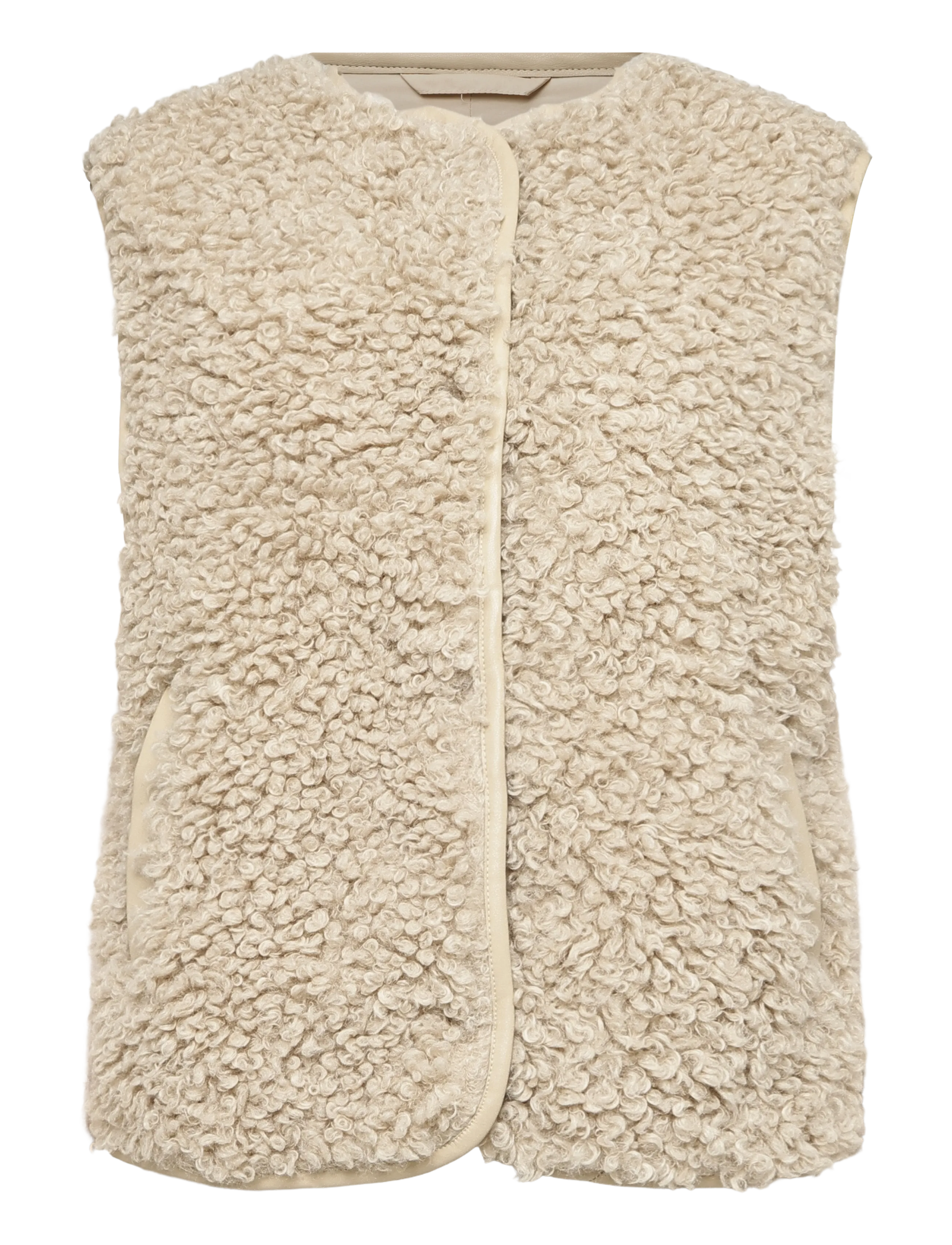Lollys Laundry VadaLL Vest SL - Teddy-vestid - SAND / beige