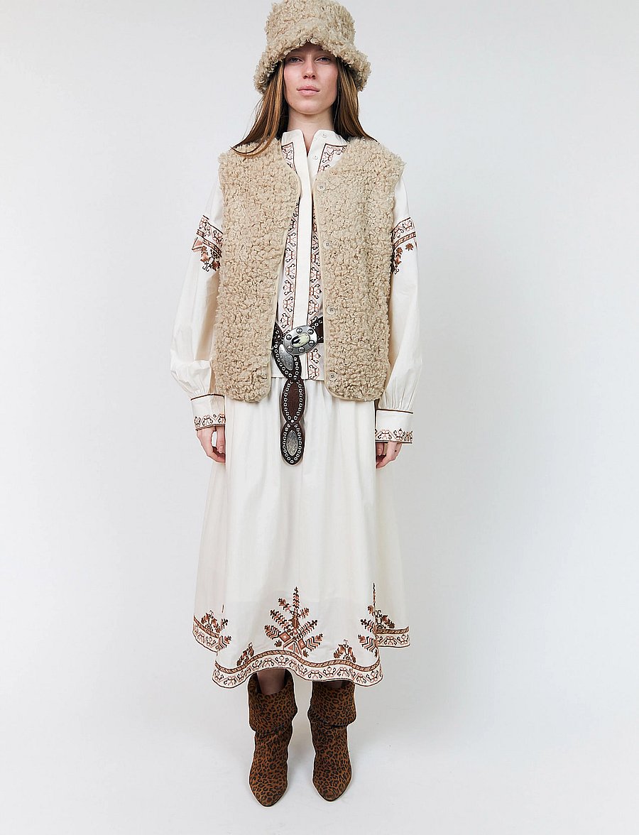 Lollys Laundry - VadaLL Vest SL - fleece- och teddyvästar - sand - 0