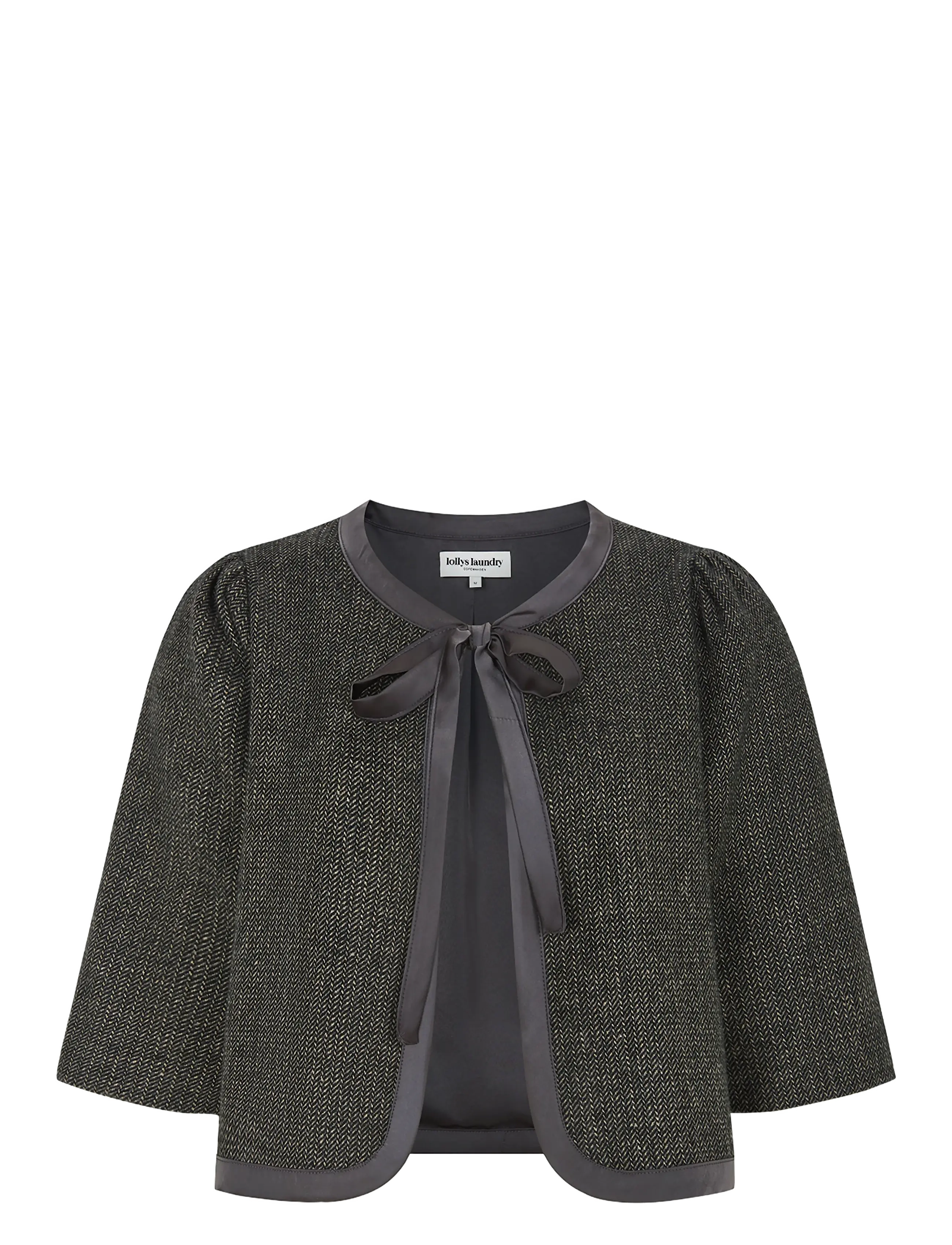 Lollys Laundry - TrineLL Short Jacket 3/4 - wool jackets - dark mokka - 1