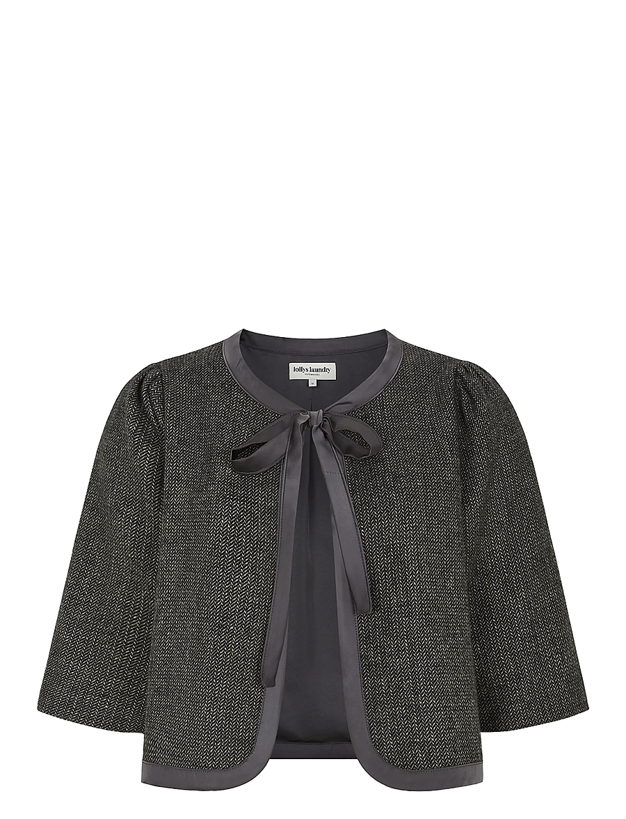 Lollys Laundry - TrineLL Short Jacket 3/4 - wolljacken - dark mokka - 1