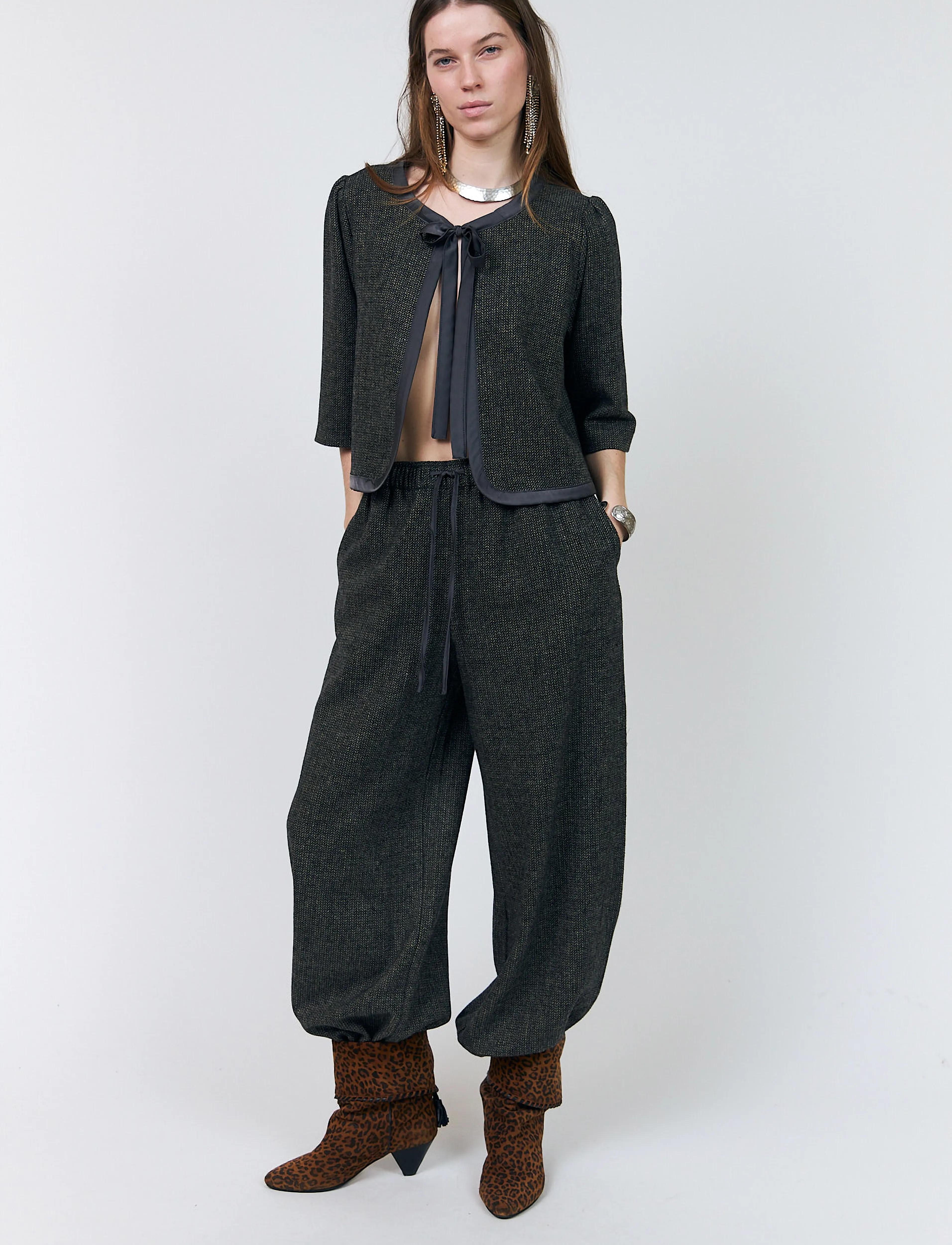 Lollys Laundry TrineLL Short Jacket 3/4 - Jackets - DARK MOKKA / brown