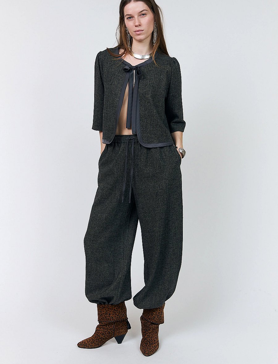 Lollys Laundry - TrineLL Short Jacket 3/4 - wolljacken - dark mokka - 0