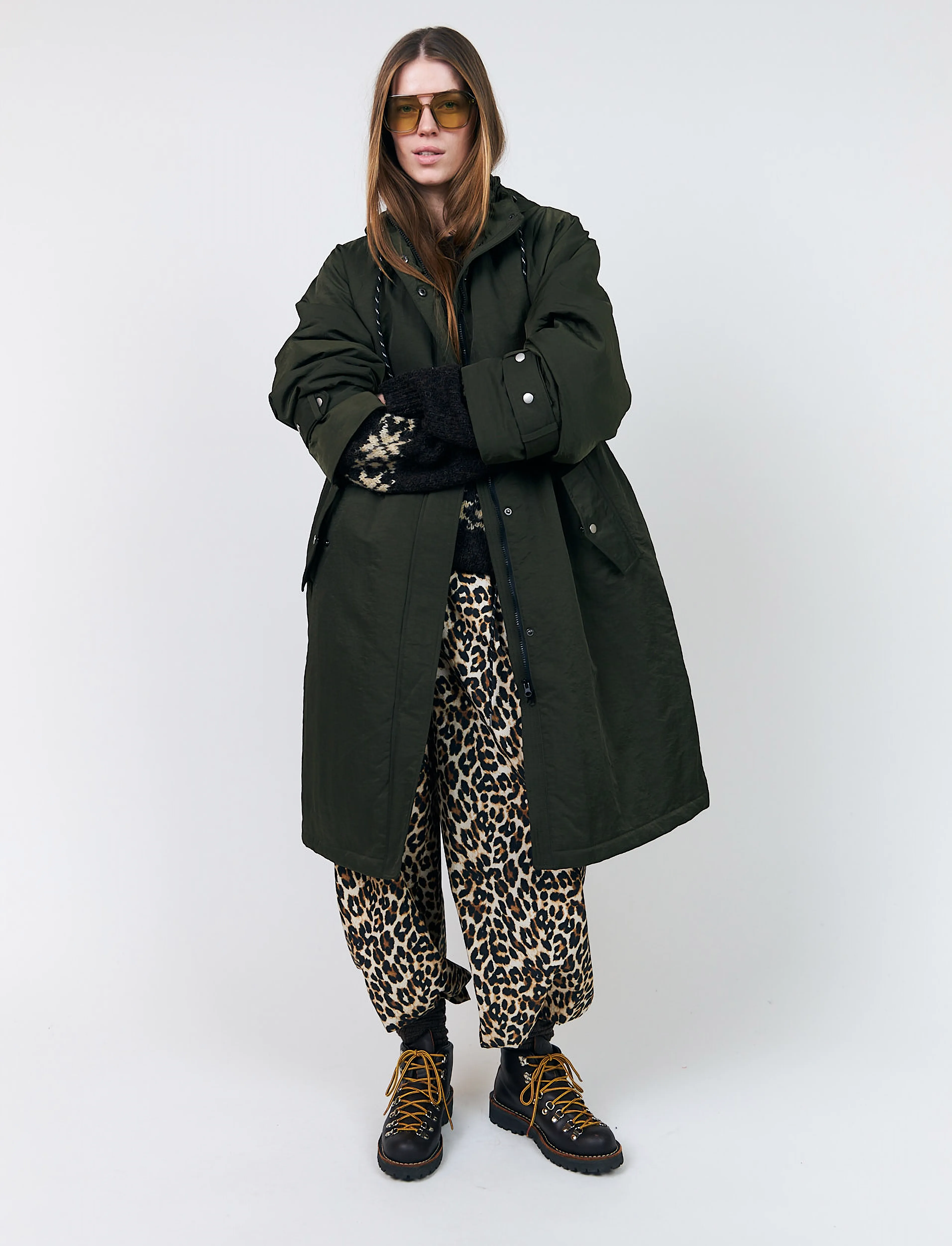 Lollys Laundry Sheall Coat Long Ls, XS, Coats, Khakigrün - Padded Frauen