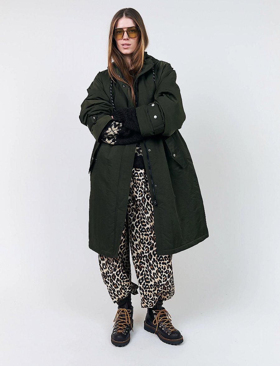 Lollys Laundry - SheaLL Coat Long LS - talvejoped - dark green - 0