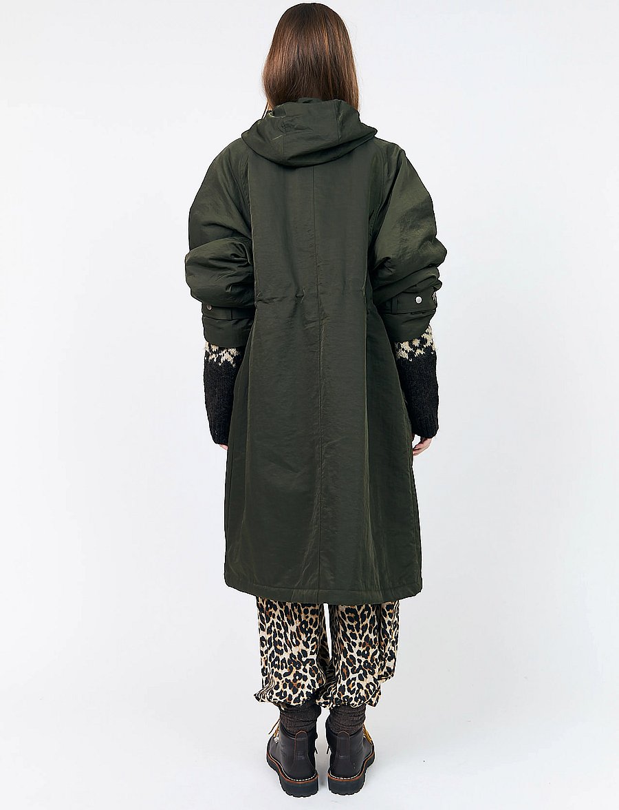 Lollys Laundry - SheaLL Coat Long LS - talvejoped - dark green - 3