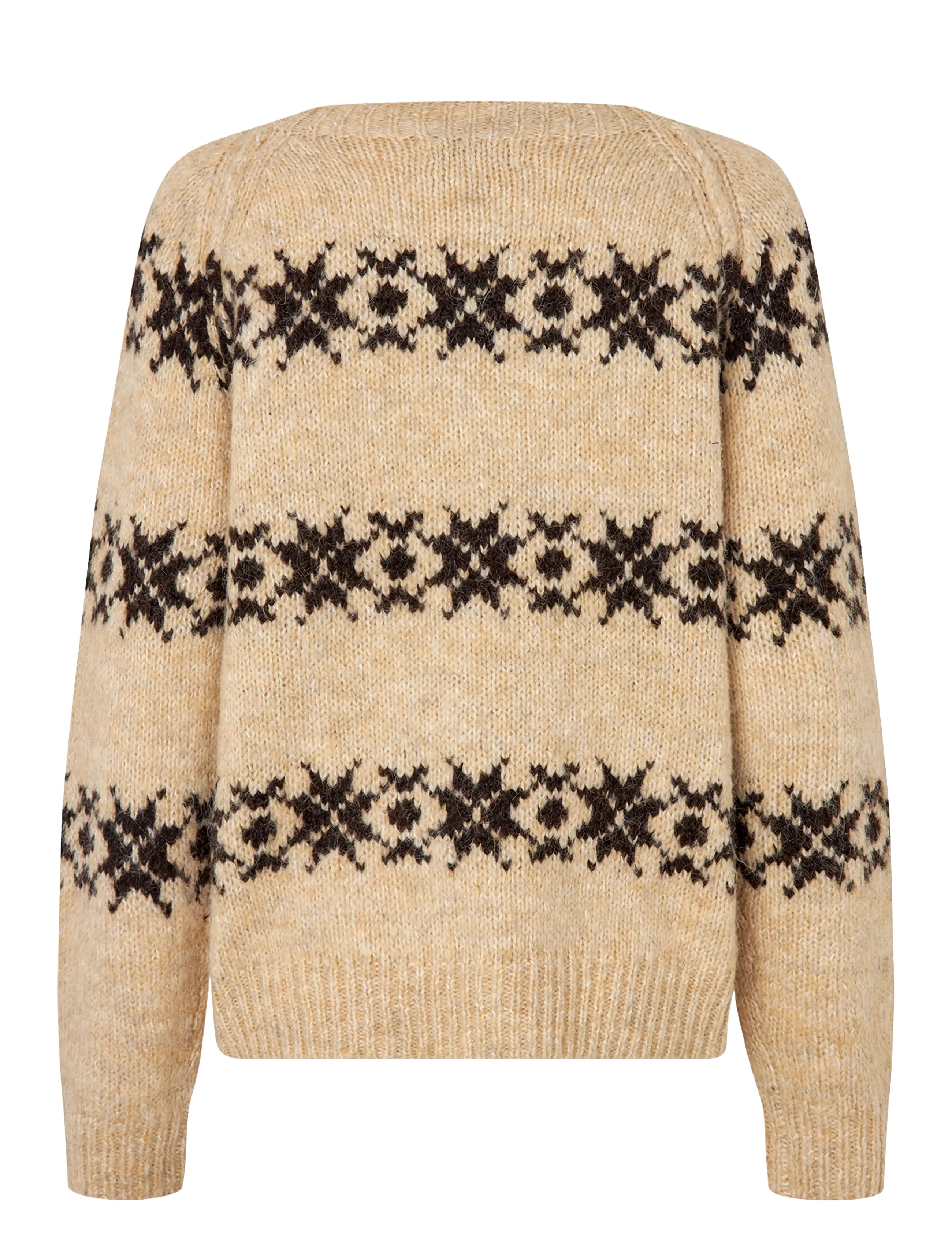 Lollys Laundry - LattieLL Knit LS - stickade tröjor - creme - 2