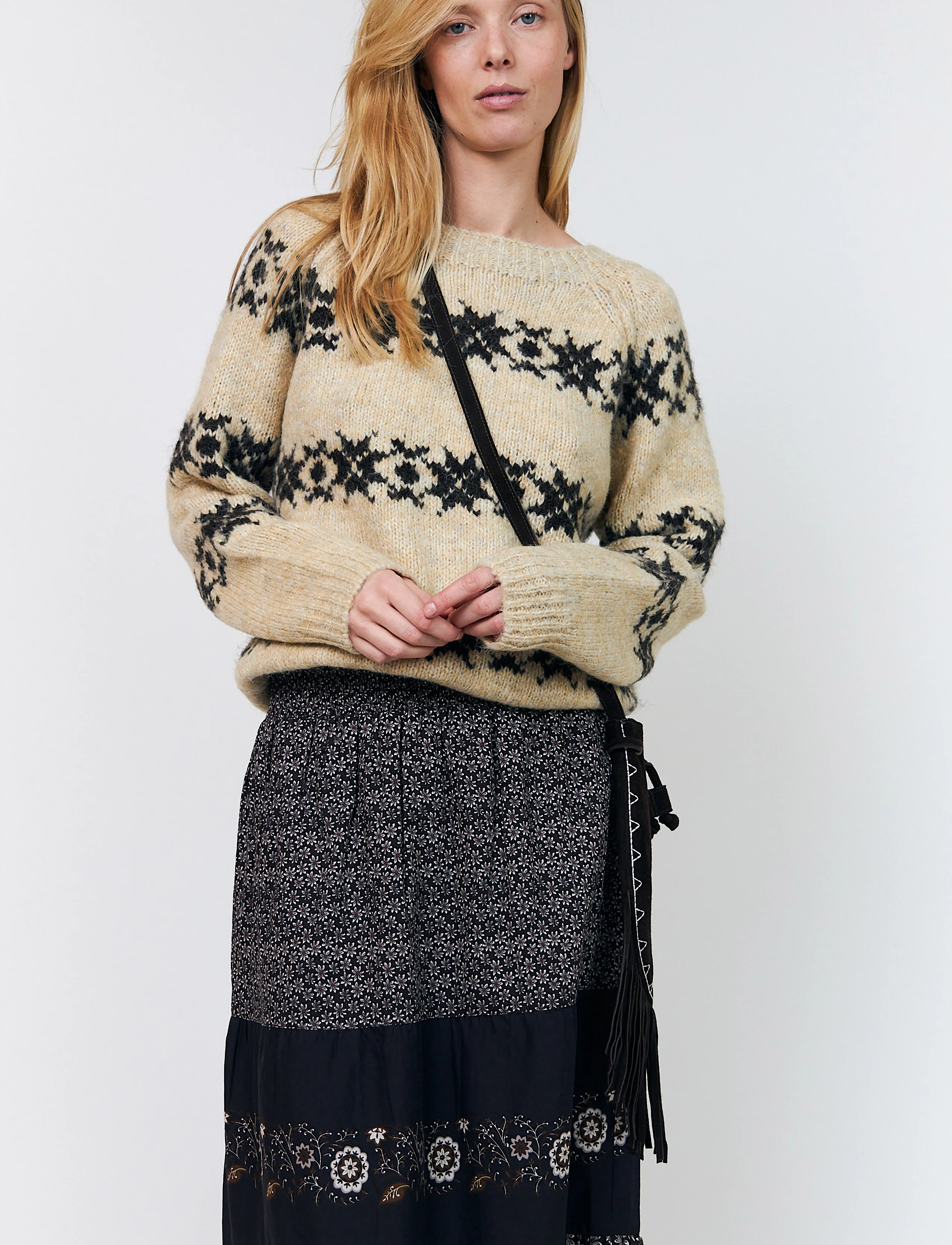 Lollys Laundry - LattieLL Knit LS - stickade tröjor - creme - 3