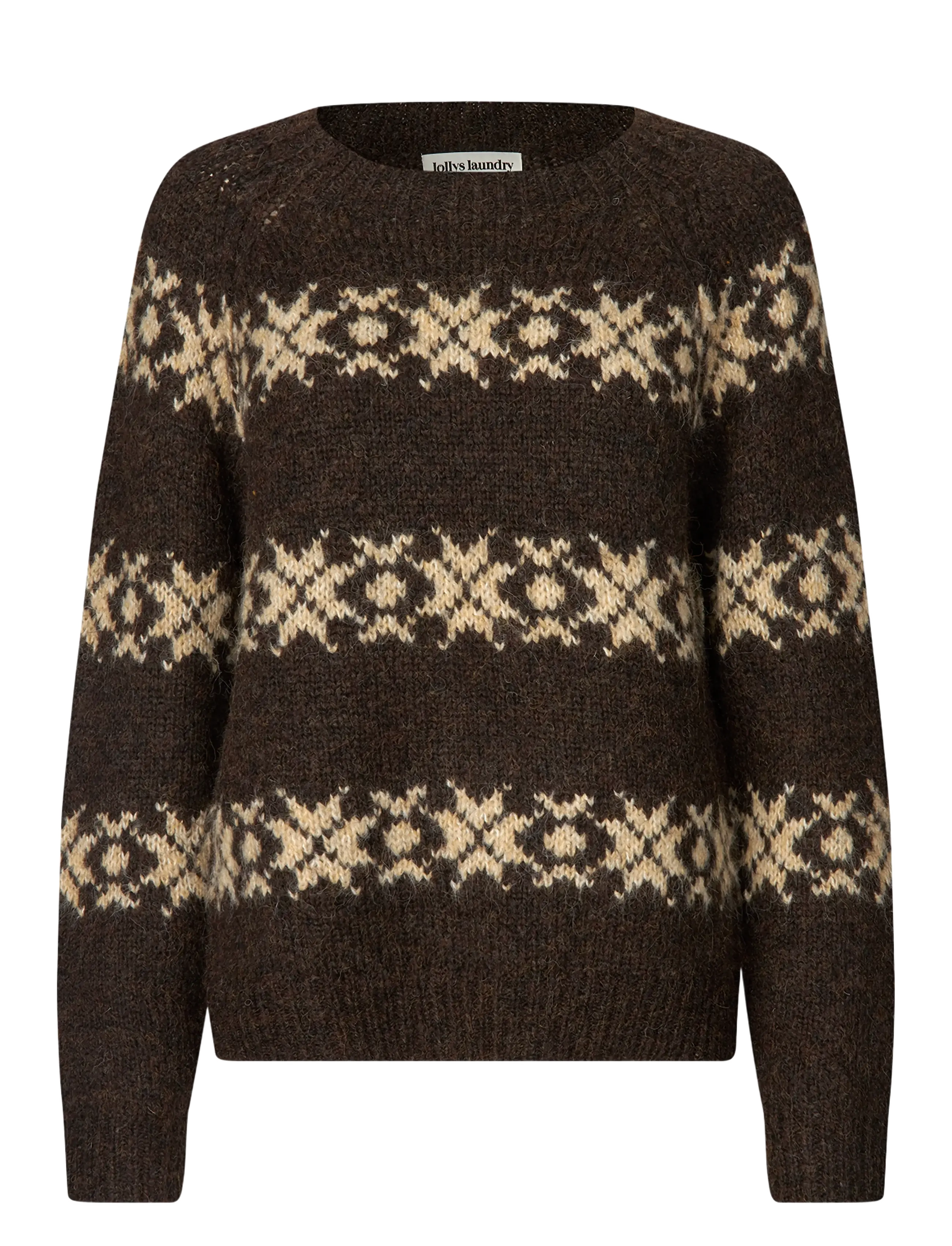 Lollys Laundry LattieLL Knit LS - Knitwear - DARK MOKKA / brown