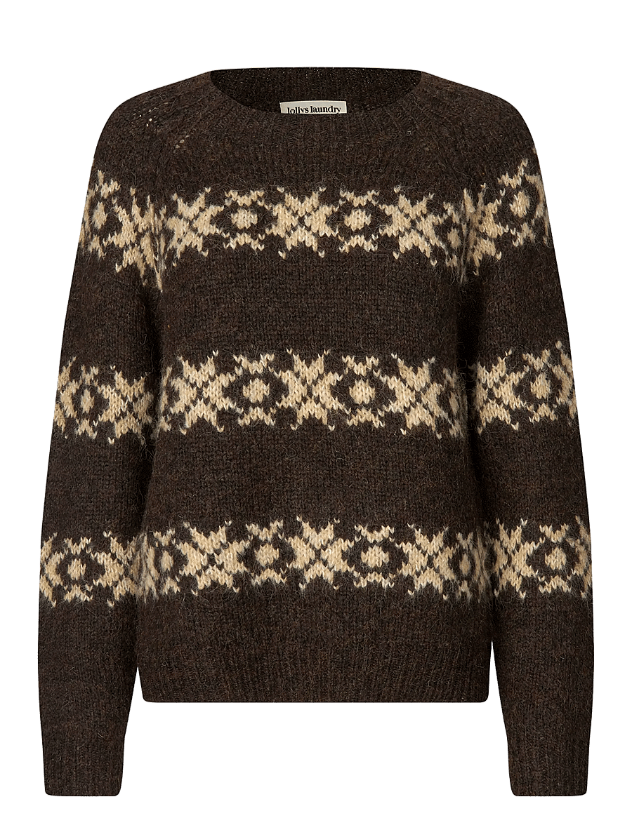 Lollys Laundry - LattieLL Knit LS - dark mokka - 1