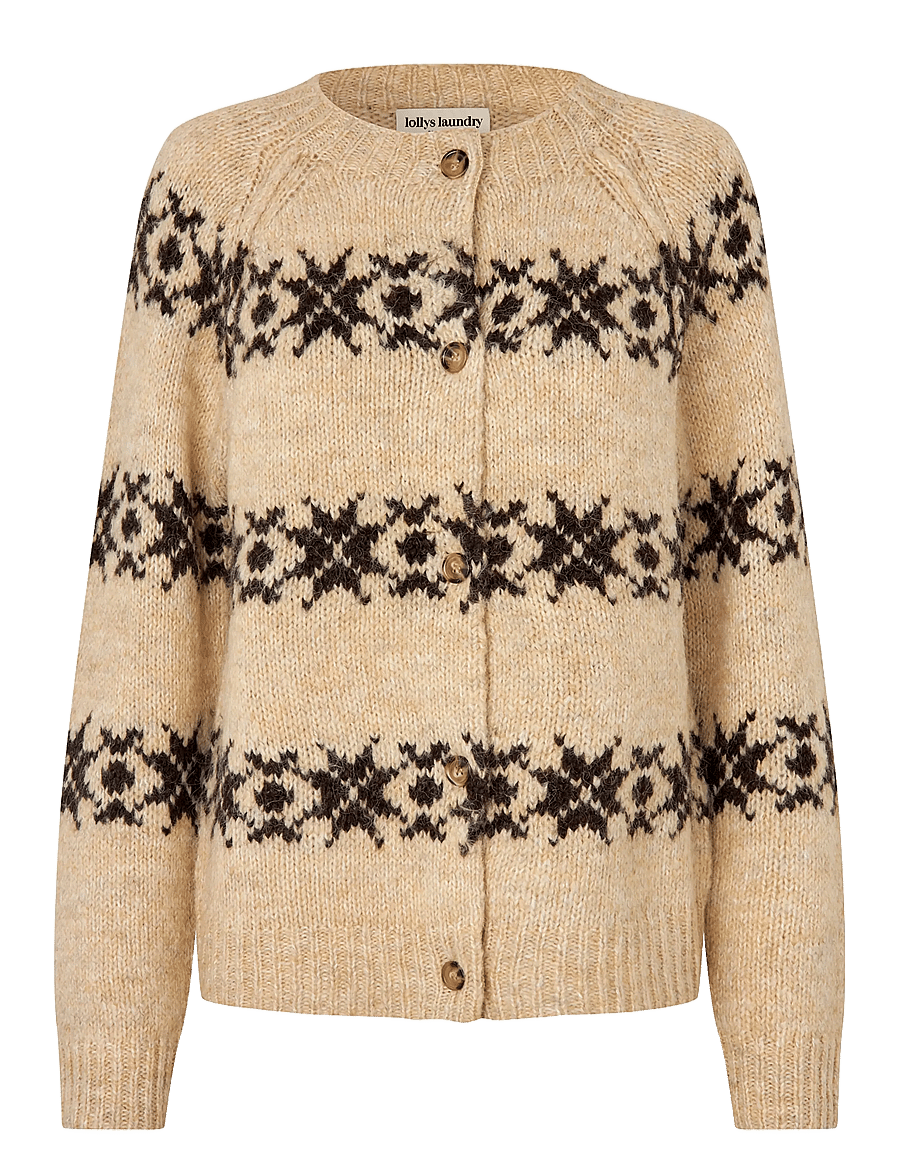 Lollys Laundry - PadovaLL Cardigan Knit LS - koftor - creme - 1
