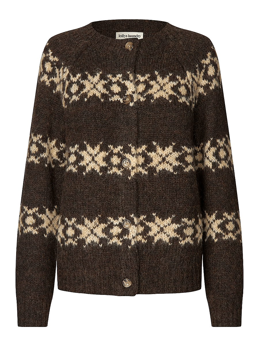Lollys Laundry - PadovaLL Cardigan Knit LS - dark mokka - 1