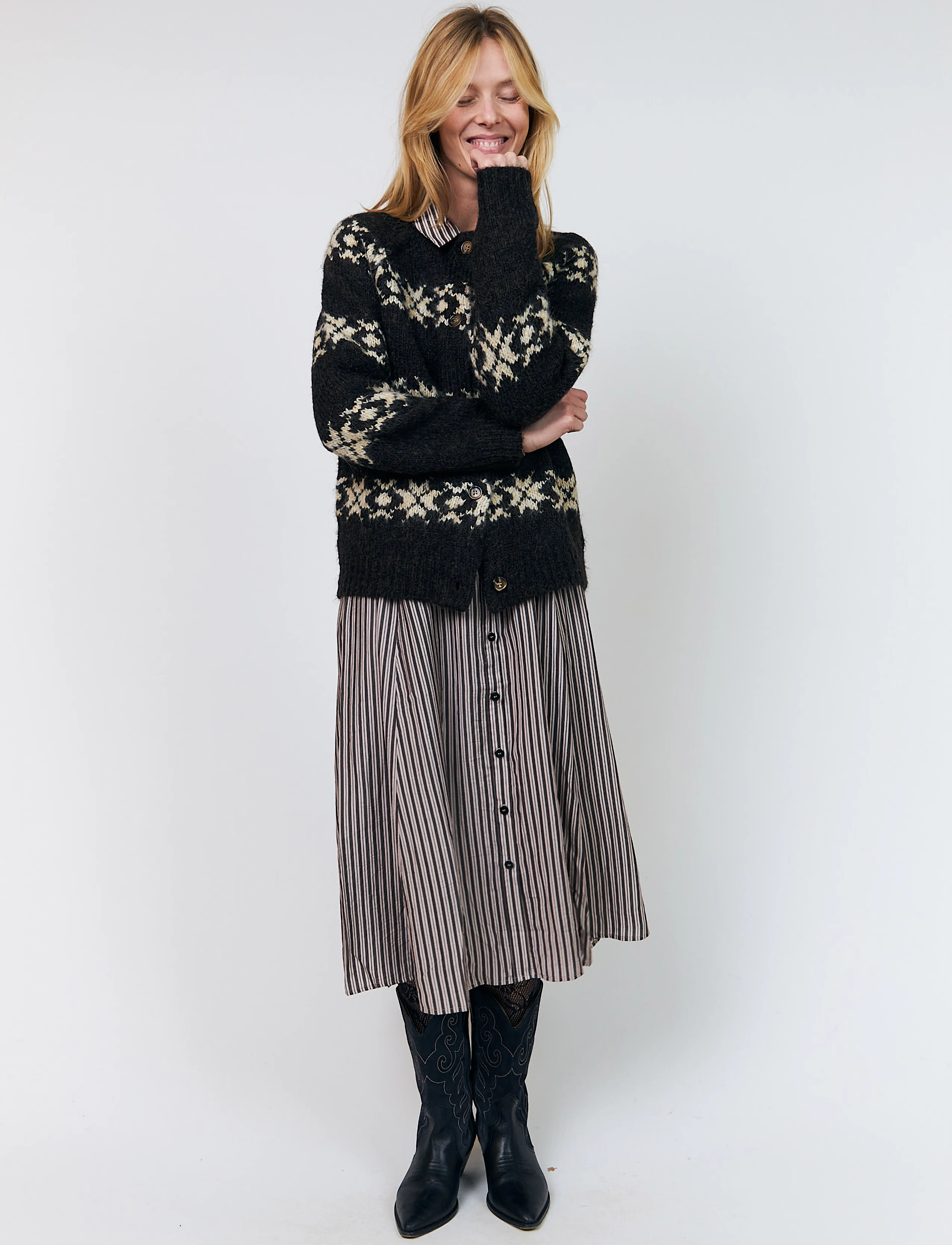 Padovall Cardigan Knit Ls