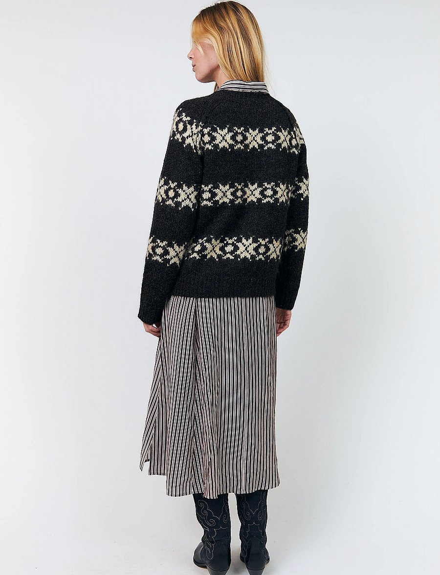 Lollys Laundry - PadovaLL Cardigan Knit LS - dark mokka - 3