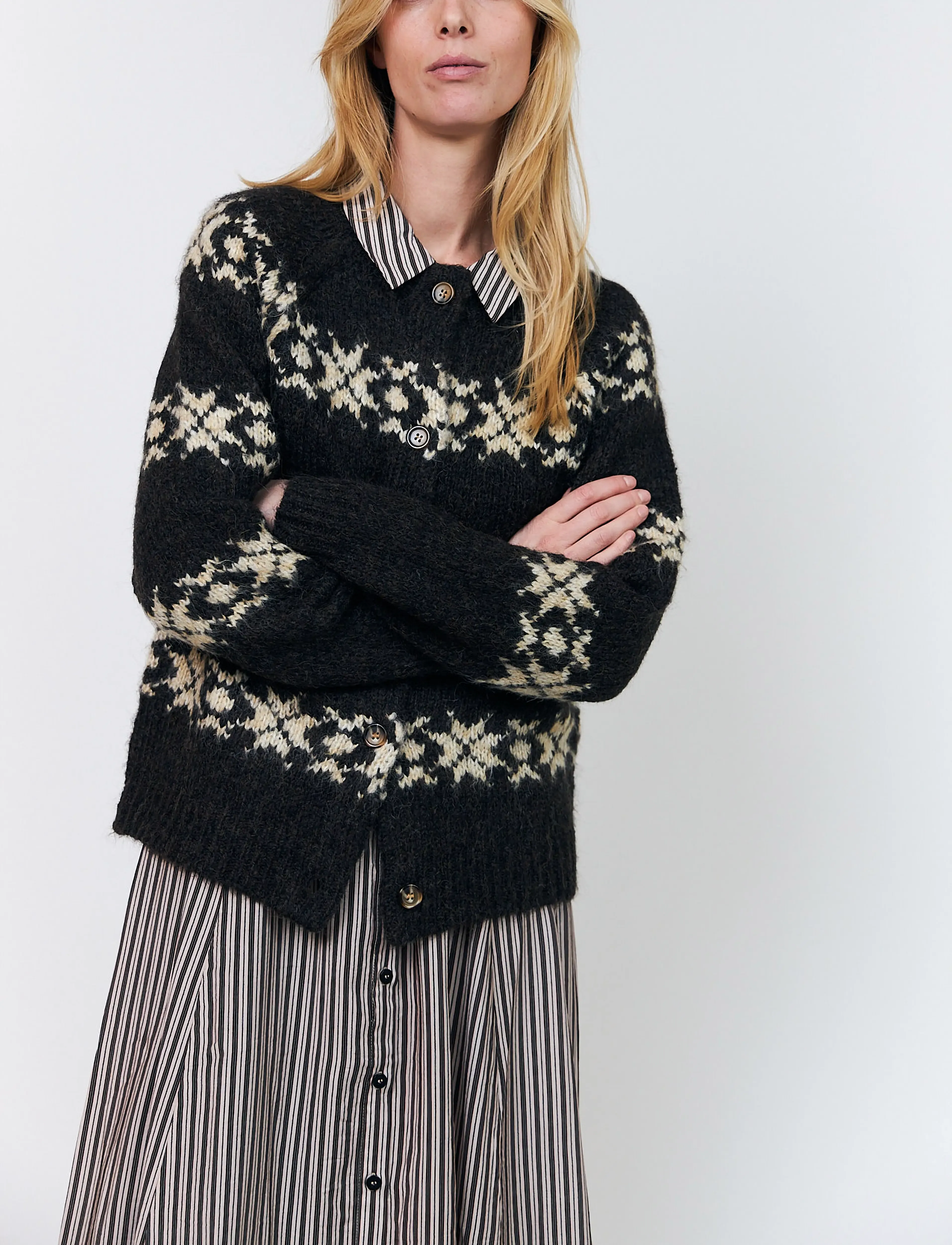 Lollys Laundry - PadovaLL Cardigan Knit LS - dark mokka - 4