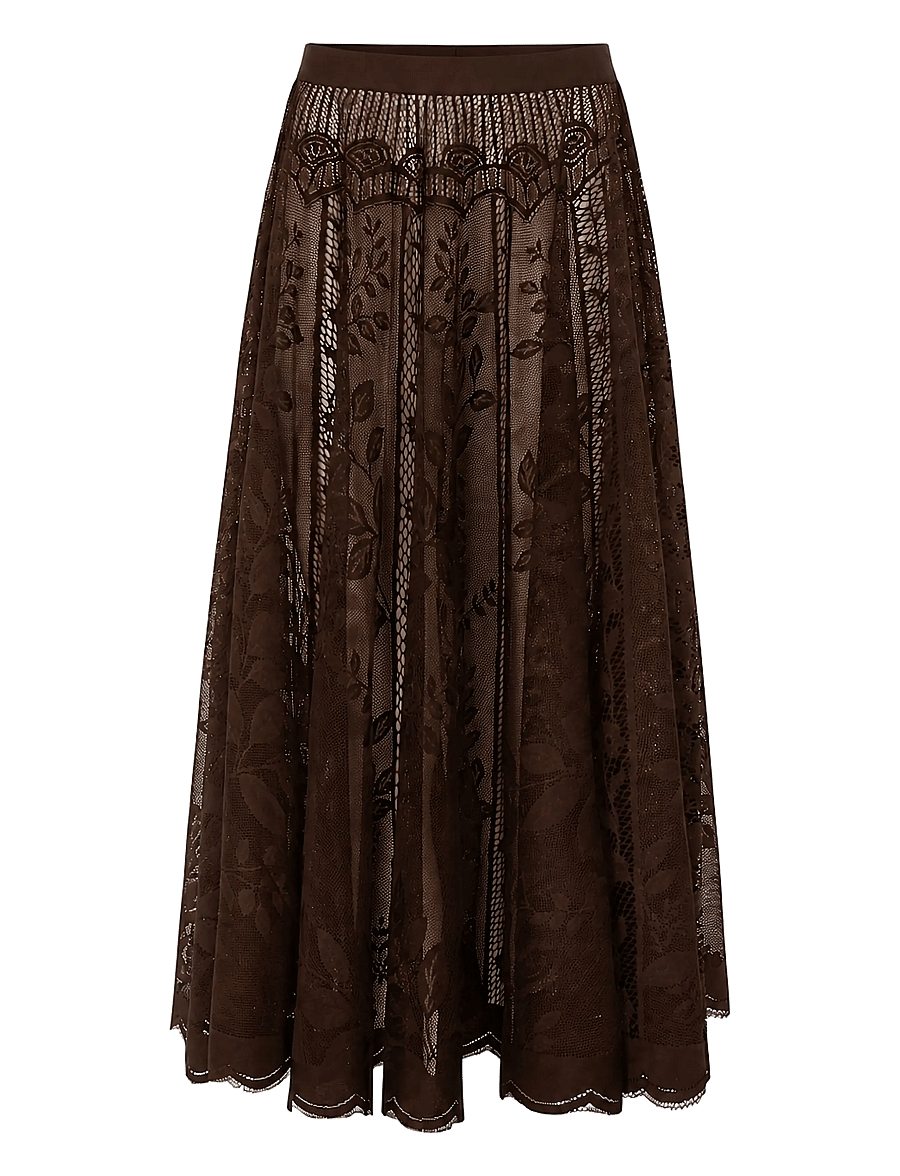 Lollys Laundry - CollinsLL Midi Skirt - maxikjolar - dark mokka - 0