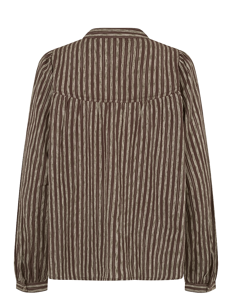 Lollys Laundry - NickyLL Shirt LS - långärmade skjortor - dark mokka - 2