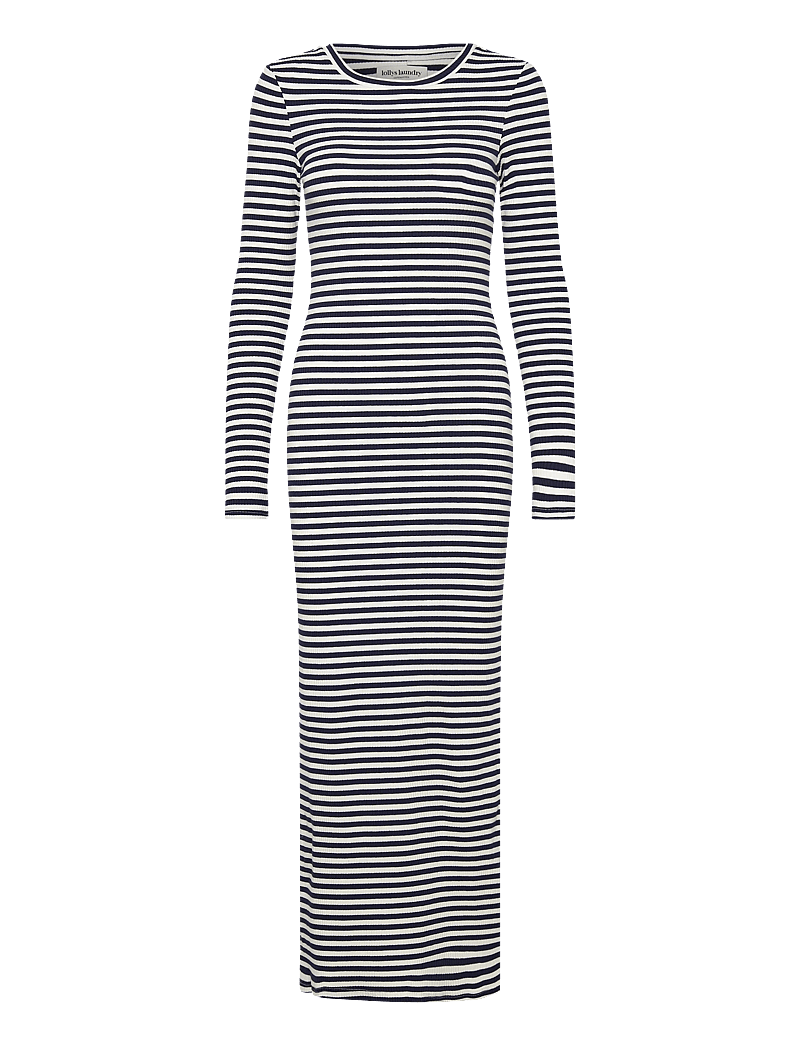 Lollys Laundry - ChristineLL Maxi Dress LS - fodralklänningar - navy - 0