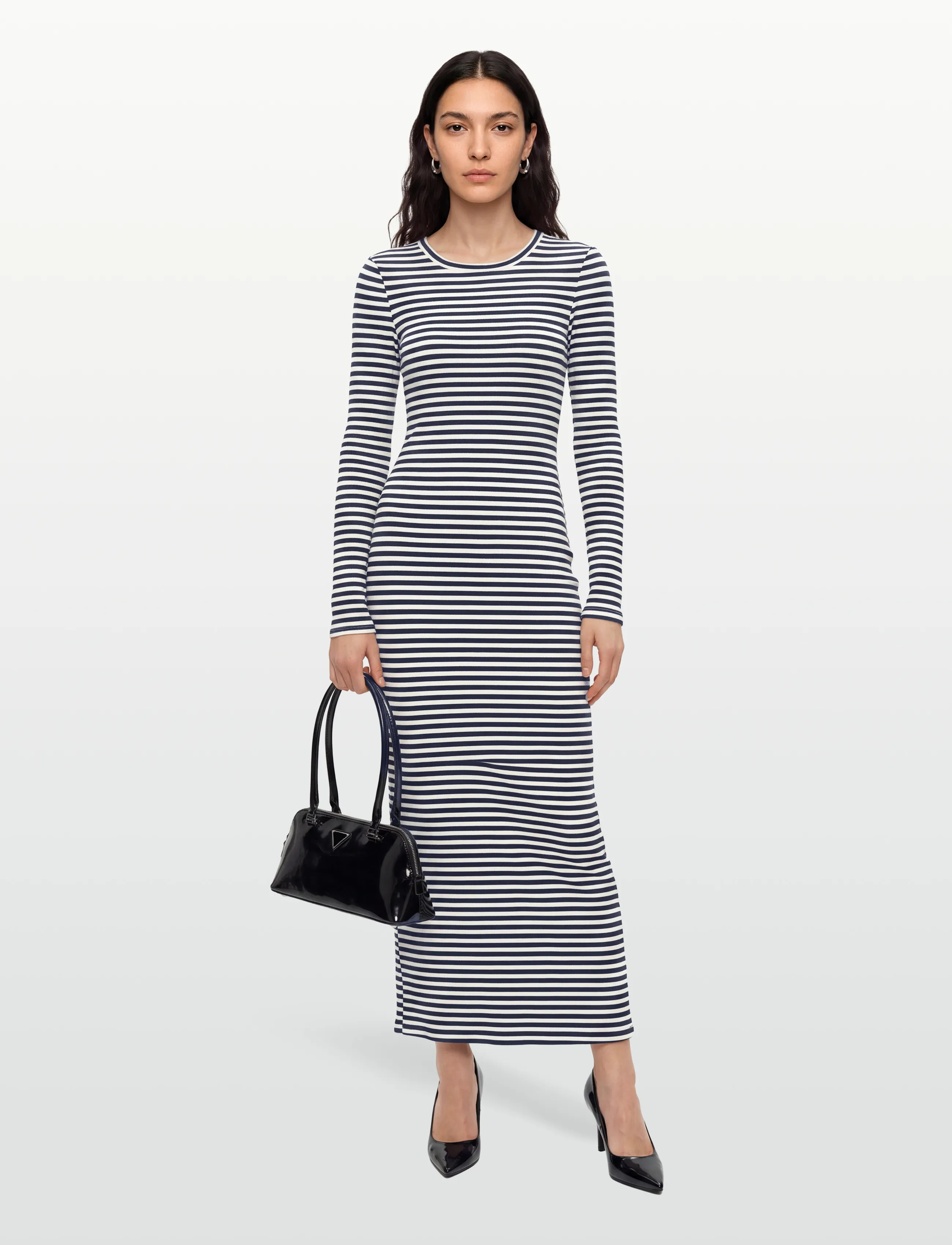 Lollys Laundry ChristineLL Maxi Dress LS - Bodycon Dresses - NAVY / navy