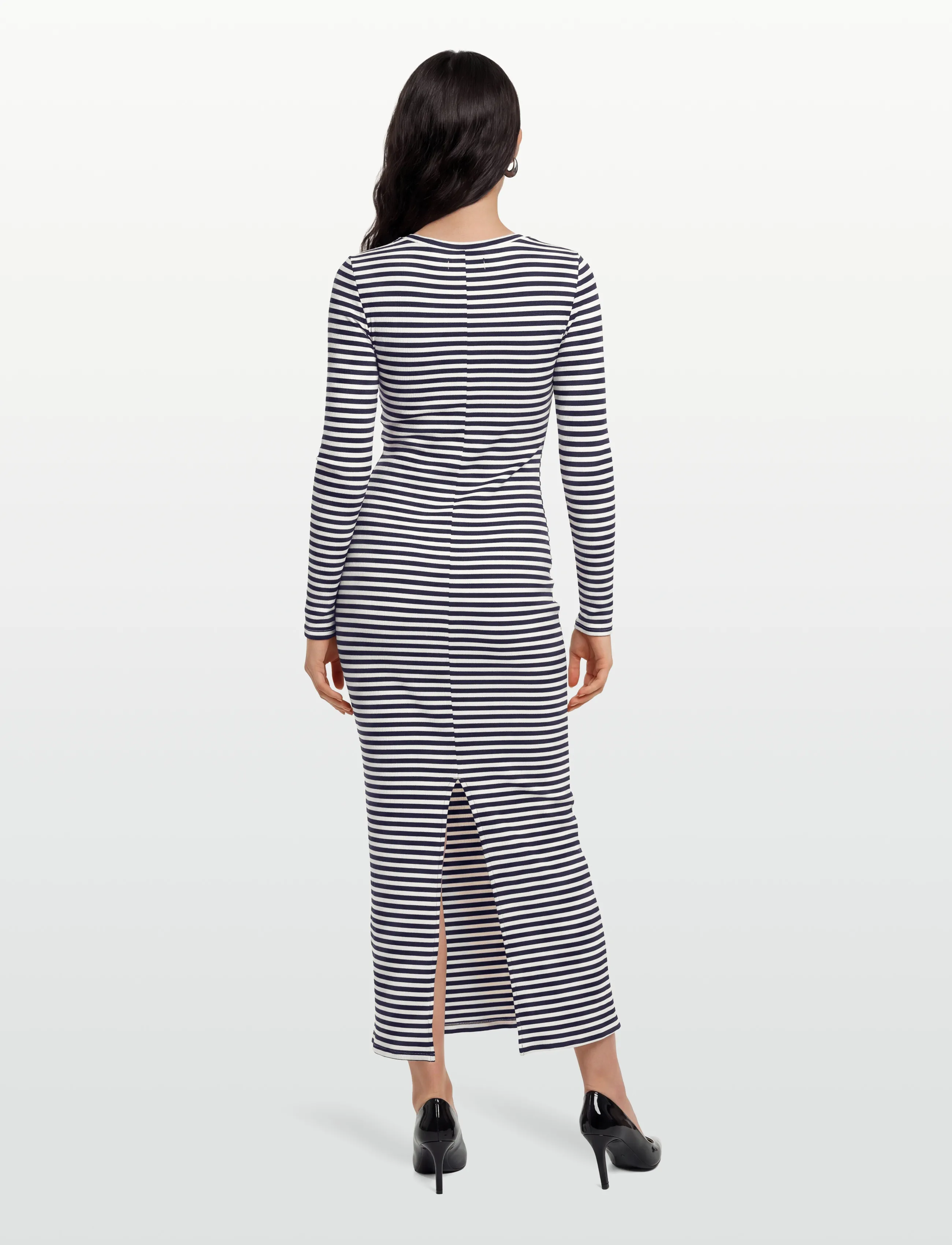 Lollys Laundry - ChristineLL Maxi Dress LS - bodycon dresses - navy - 4