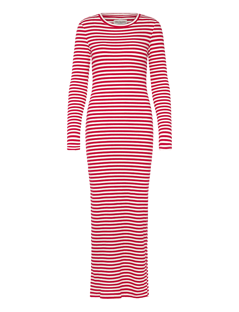 Lollys Laundry - ChristineLL Maxi Dress LS - liibuvad kleidid - red - 0