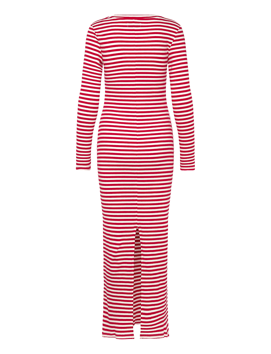 Lollys Laundry - ChristineLL Maxi Dress LS - stramme kjoler - red - 1
