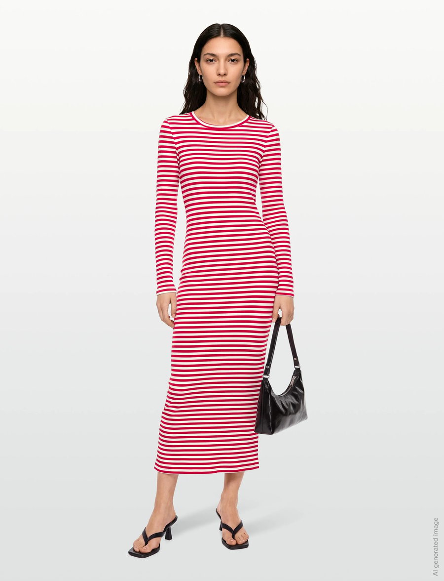 Lollys Laundry - ChristineLL Maxi Dress LS - etuikleider - red - 0