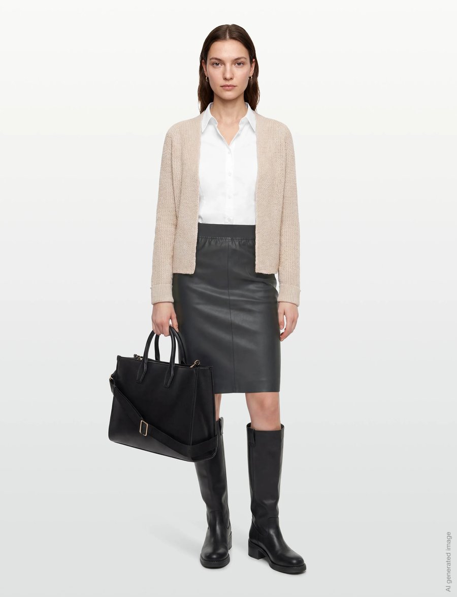 Lollys Laundry - AnnaLL Leather Skirt - lædernederdele - black - 0