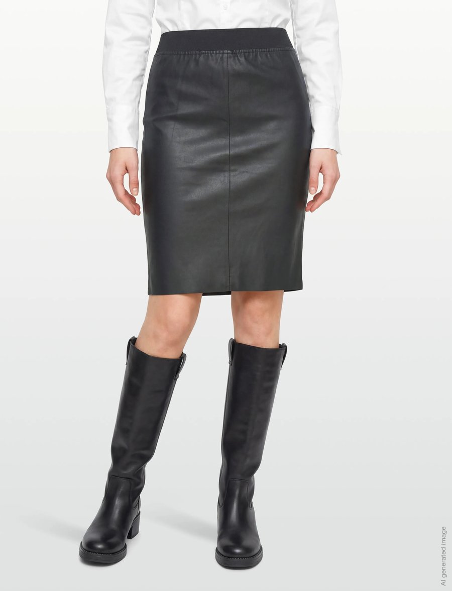 Lollys Laundry - AnnaLL Leather Skirt - lædernederdele - black - 3