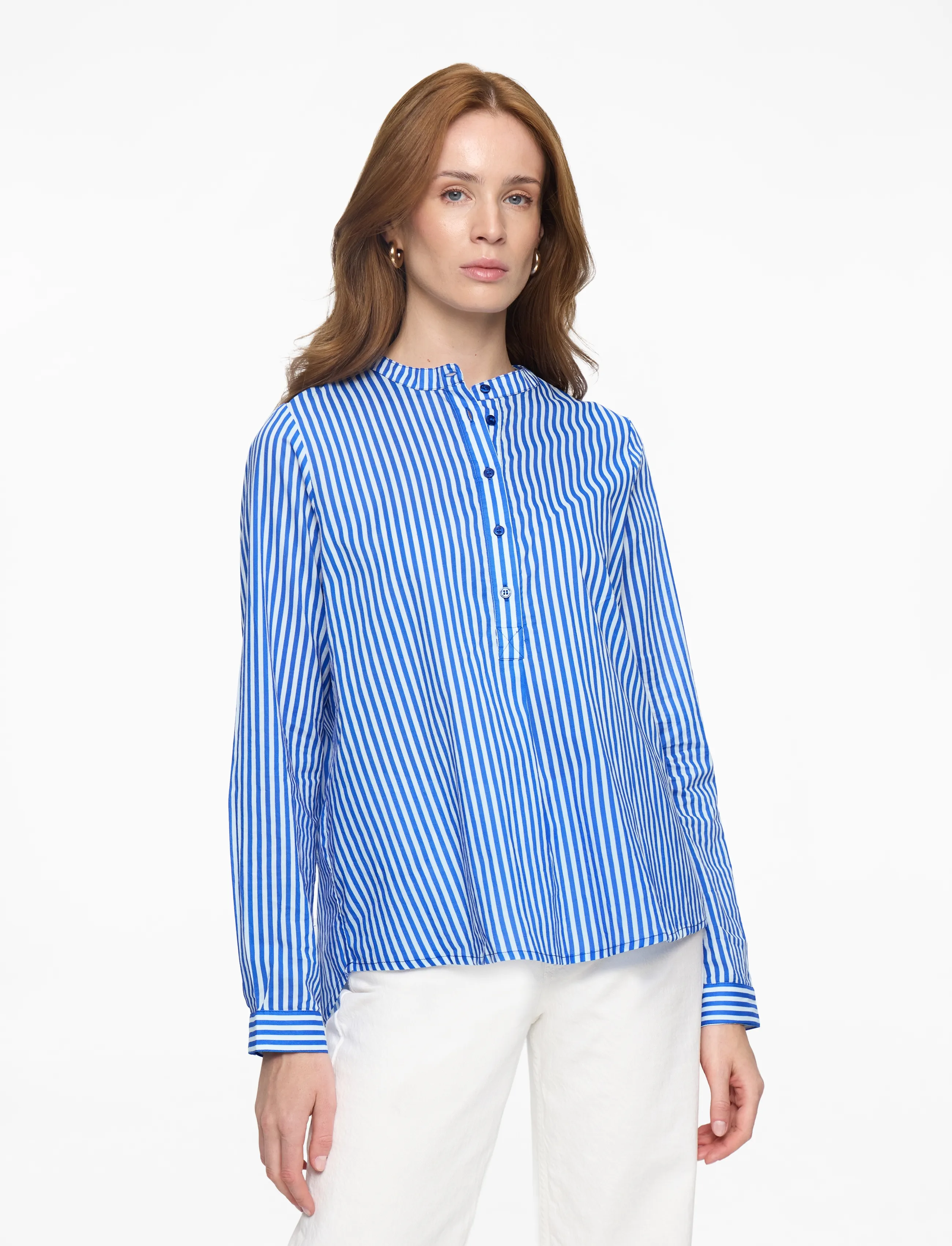 Lollys Laundry LuxLL Shirt LS - Skjortor - STRIPE / blue