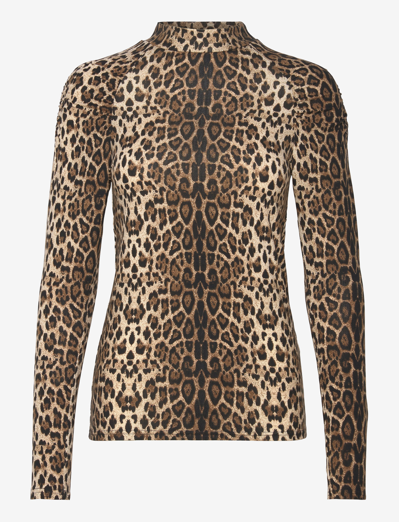 Lollys Laundry - Ellen Blouse - long-sleeved tops - leopard print - 0