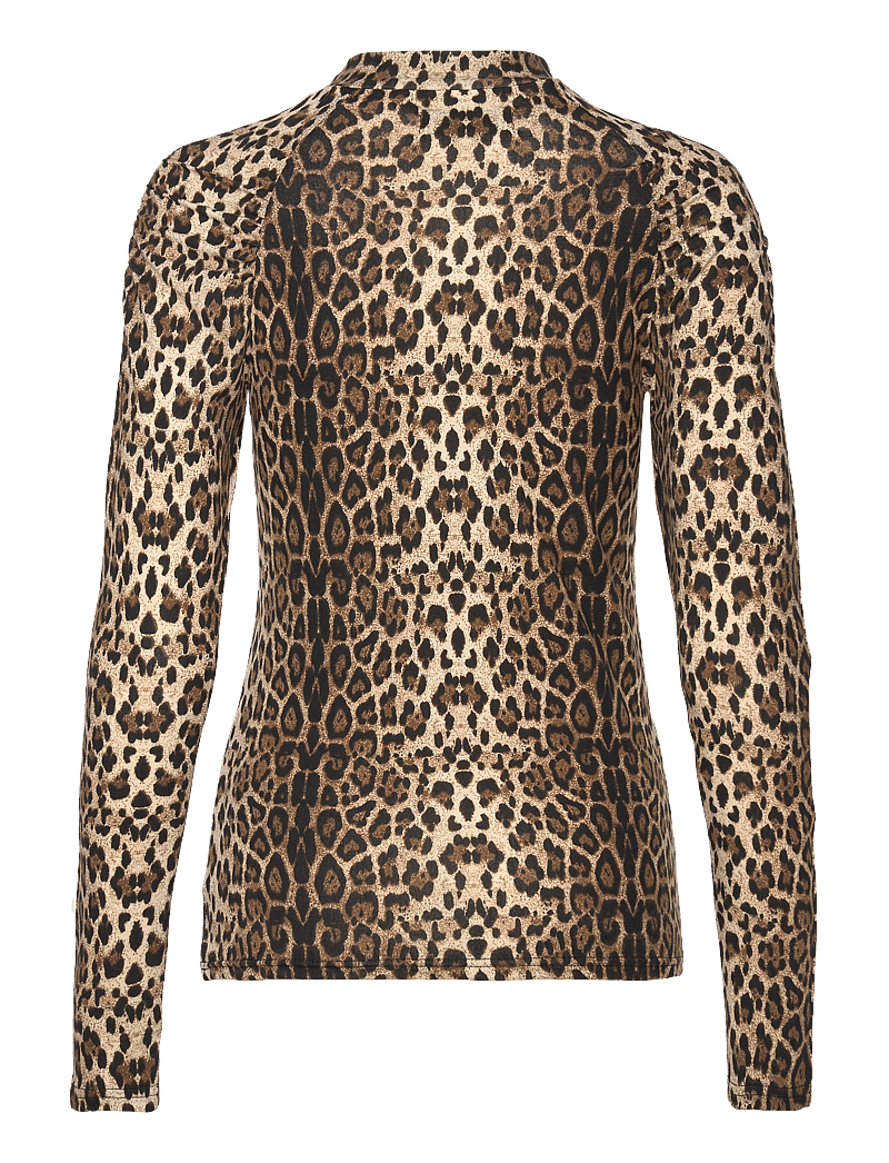 Lollys Laundry - Ellen Blouse - pikkade varrukatega alussärgid - leopard print - 1