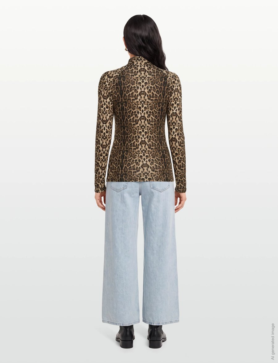 Lollys Laundry - Ellen Blouse - langärmlige tops - leopard print - 4