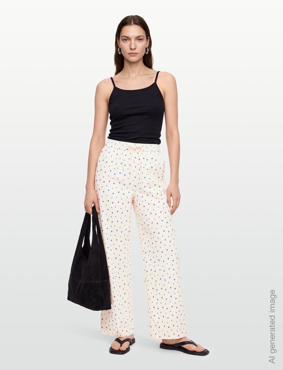 Lollys Laundry - RitaLL Pant - wide leg trousers - blue - 0