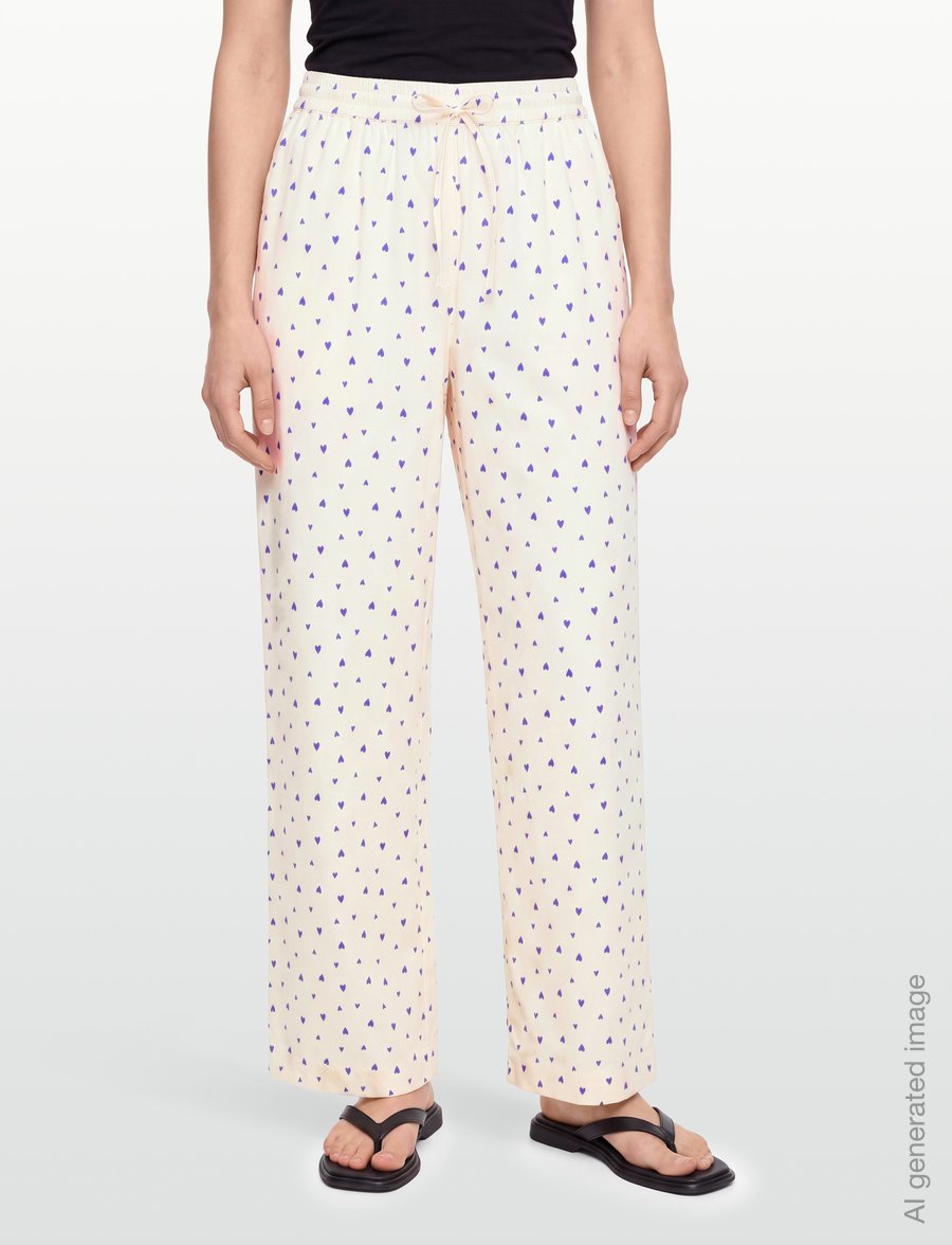 Lollys Laundry - RitaLL Pant - wide leg trousers - blue - 3
